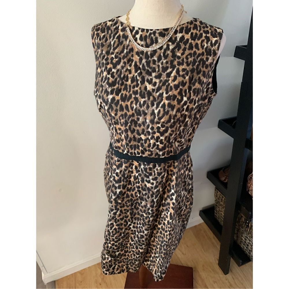 Loft animal print dress size 10p work dress
